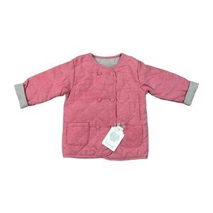 Dionetta Little Girl's Pink Jacket Barn Quilted Size 4 Cotton Brand New